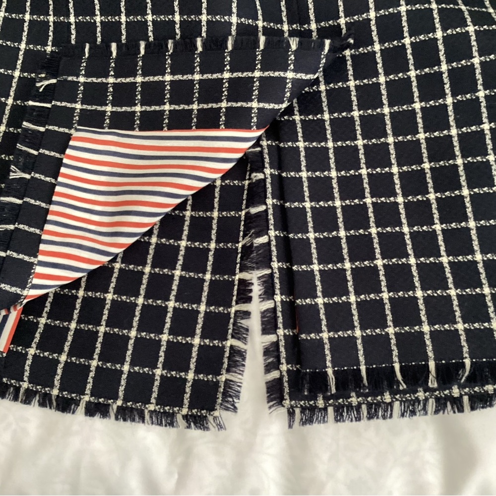 NWT Thom Browne Women’s Frayed Double-Breasted Wool Blazer, Size 40 - Picture 9 of 16
